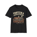 Protein & Procrastination — Funny Skeleton Gym T-Shirt