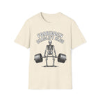 Forbidden Deadlift Club — Funny Skeleton Weightlifting T-Shirt