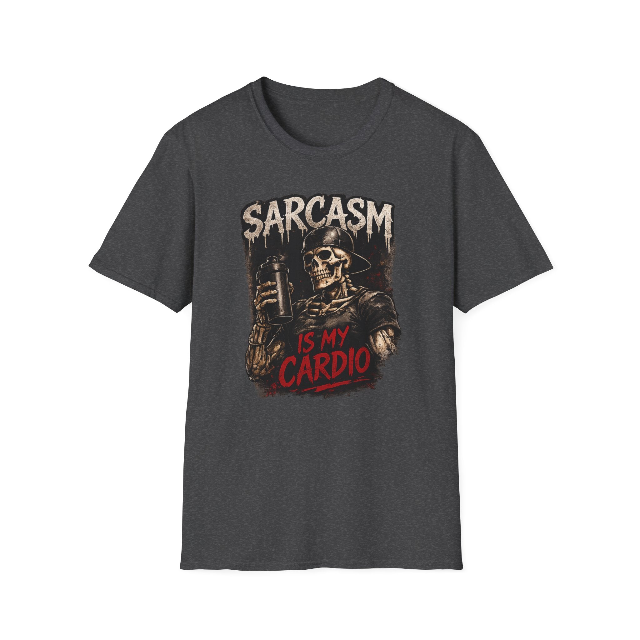 Sarcasm Is My Cardio — Funny Skeleton Gym T-Shirt