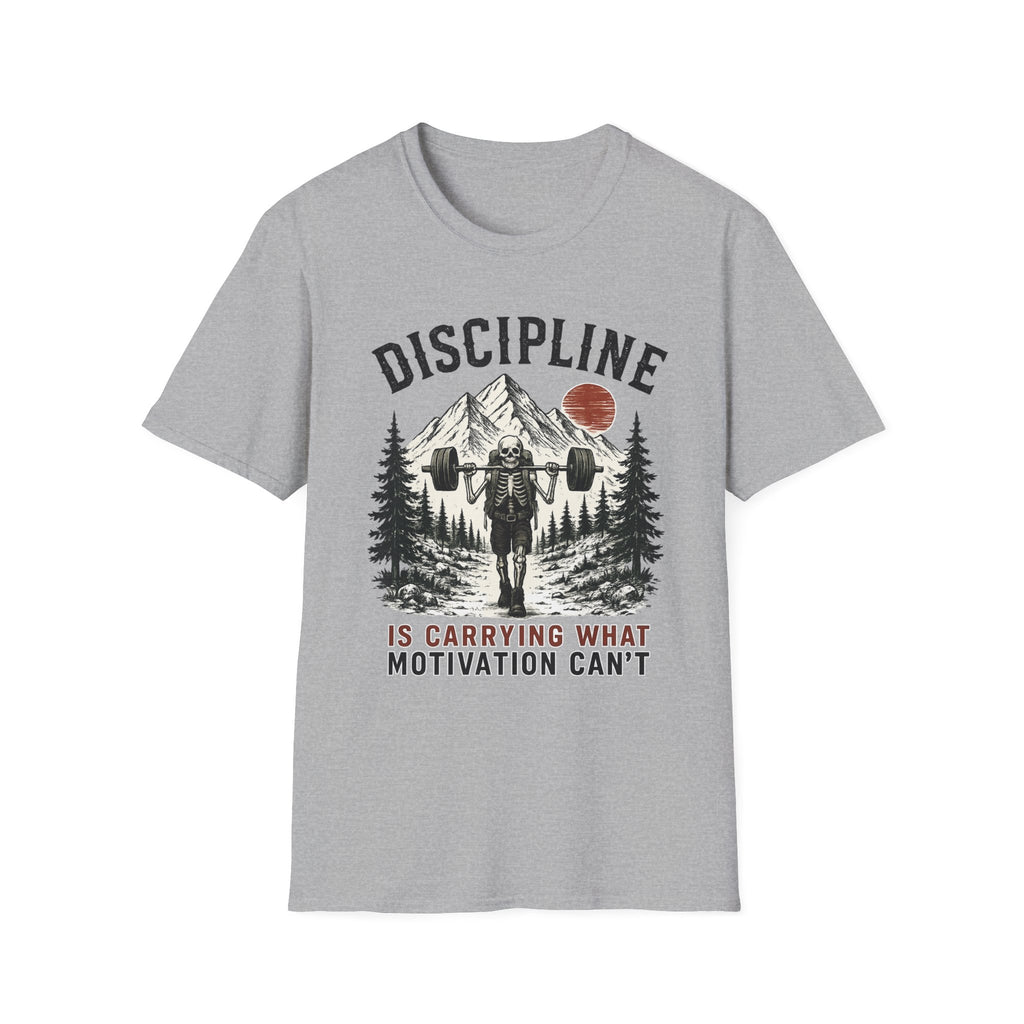 Discipline Is Carrying What Motivation Can't — Gym T-Shirt