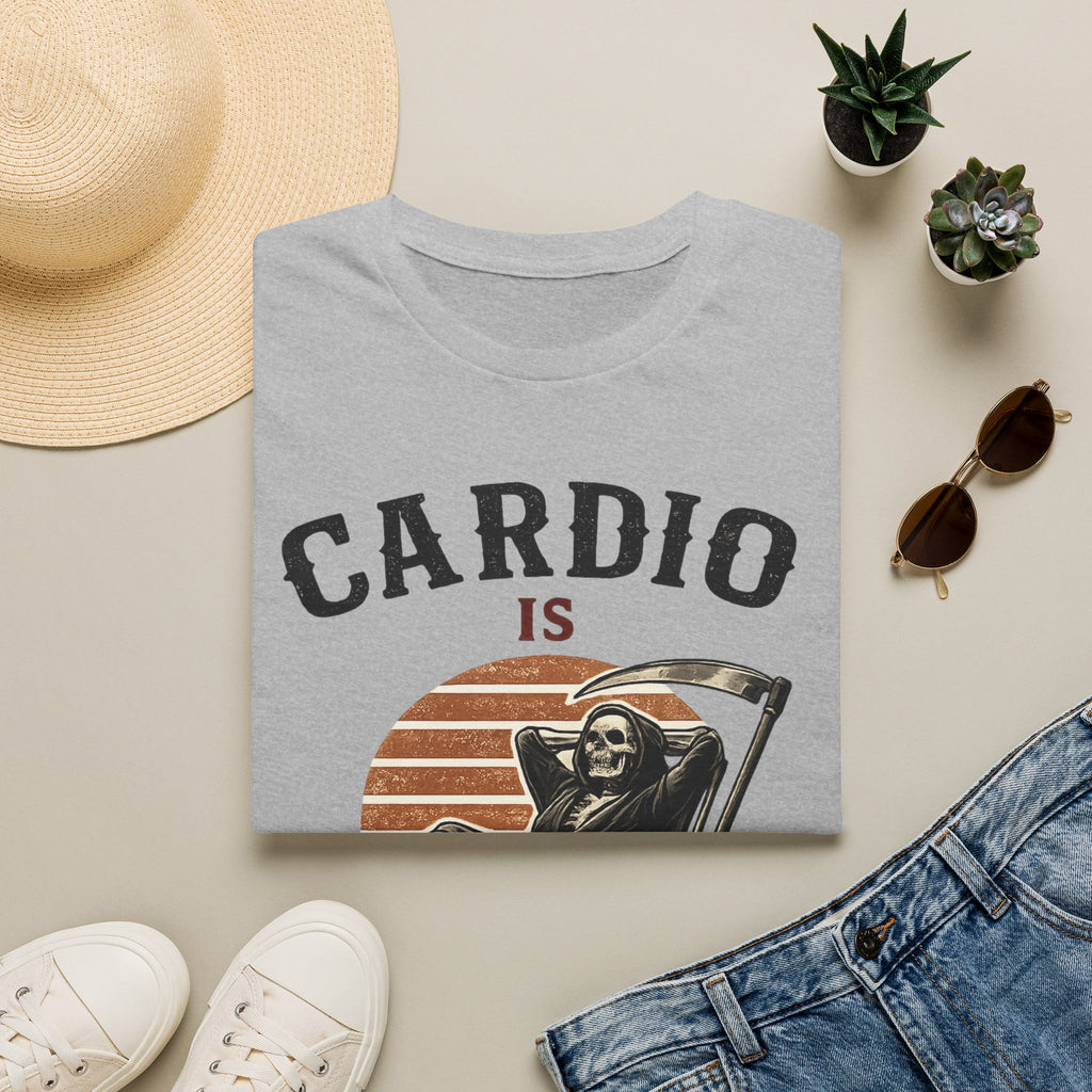 Cardio Is Canceled — Funny Grim Reaper Gym T-Shirt