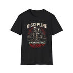 Discipline Is Cheaper Than Therapy — Skeleton Gym T-Shirt