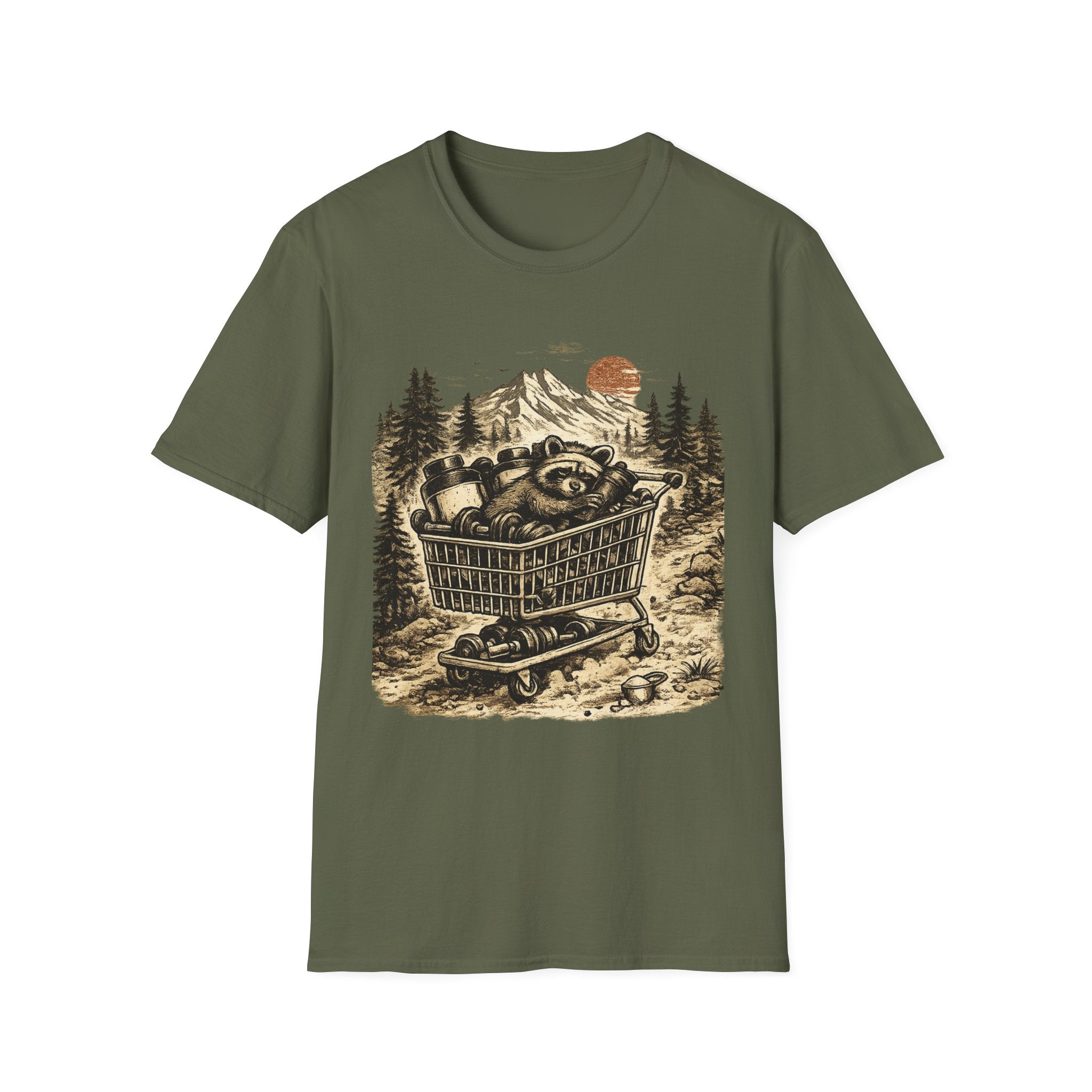 Supplement Bandit Funny Raccoon Pre-Workout Gym T-Shirt