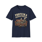 Protein & Procrastination — Funny Skeleton Gym T-Shirt