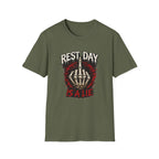 Rest Day Is A Lie — Funny Skeleton Gym T-Shirt