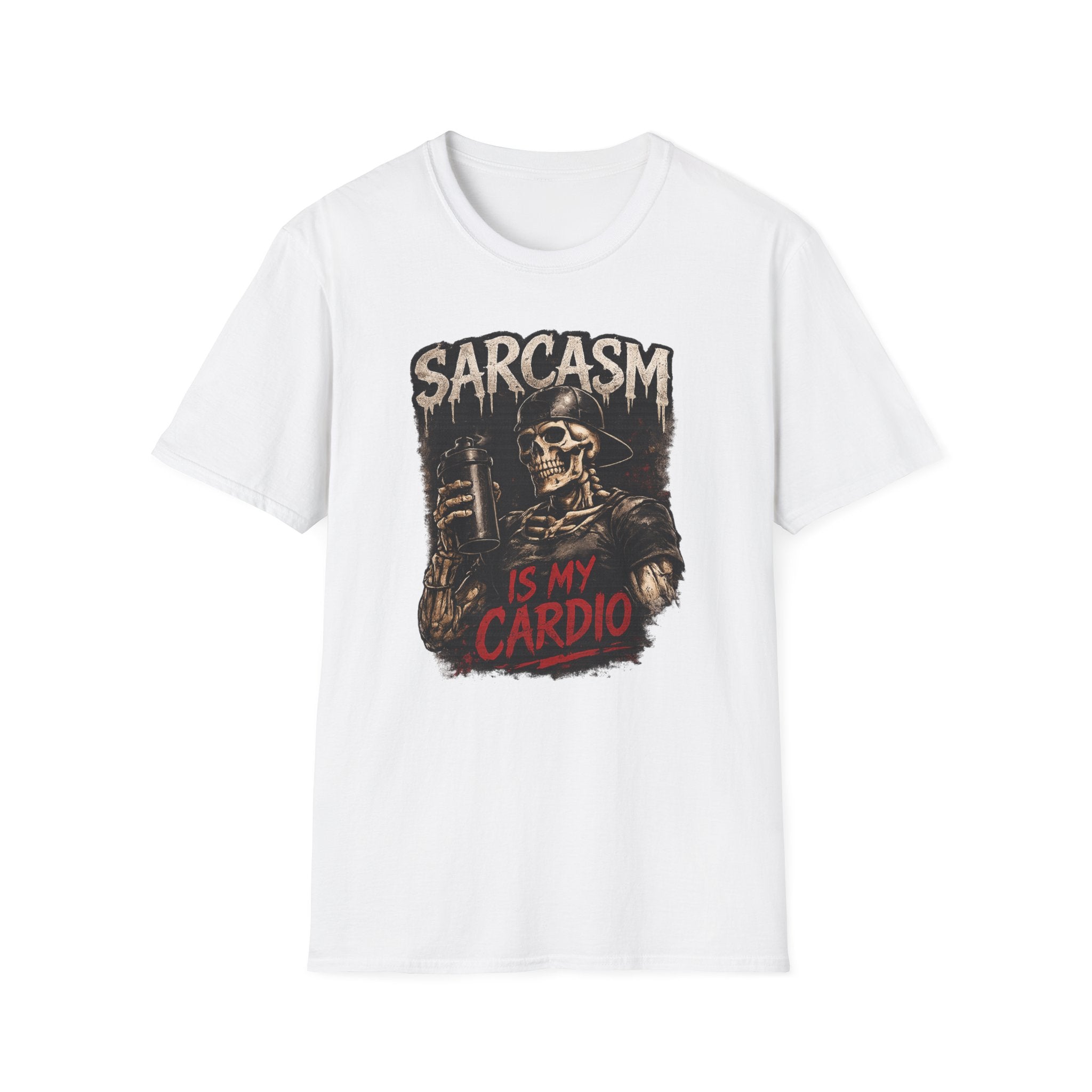 Sarcasm Is My Cardio — Funny Skeleton Gym T-Shirt