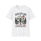 Discipline Is Carrying What Motivation Can't — Gym T-Shirt