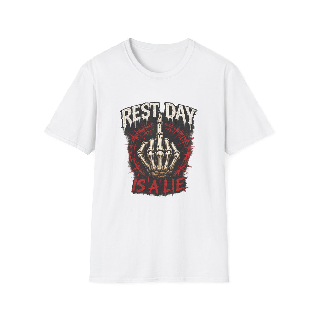 Rest Day Is A Lie — Funny Skeleton Gym T-Shirt
