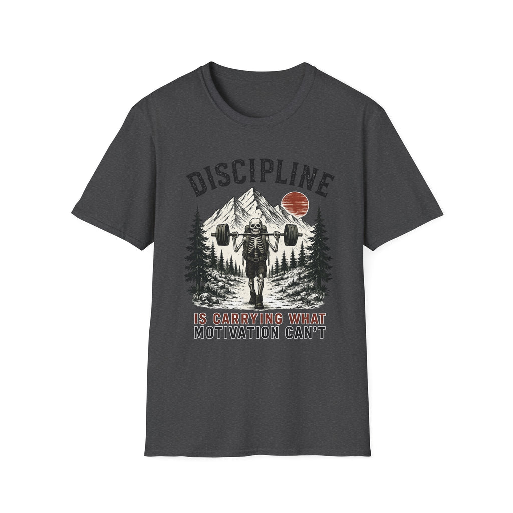 Discipline Is Carrying What Motivation Can't — Gym T-Shirt
