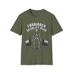 Forbidden Deadlift Club — Funny Skeleton Weightlifting T-Shirt